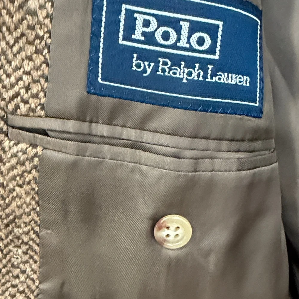 Ralph Lauren Brown Herringbone Blazer - Picture 7 of 9